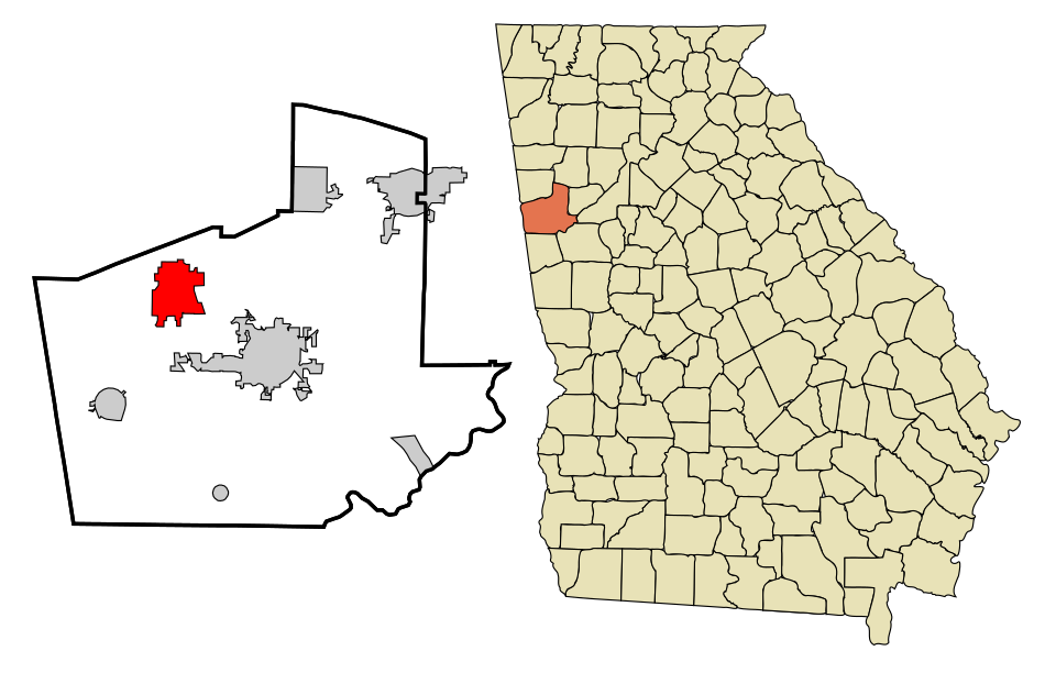 Locator map of Mount Zion
