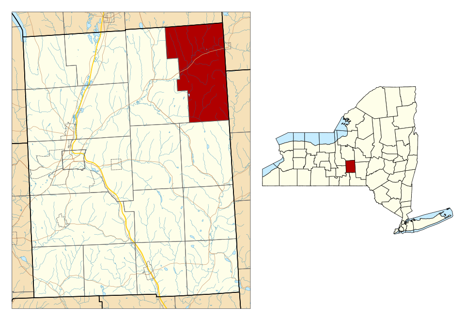 Locator map of Cuyler