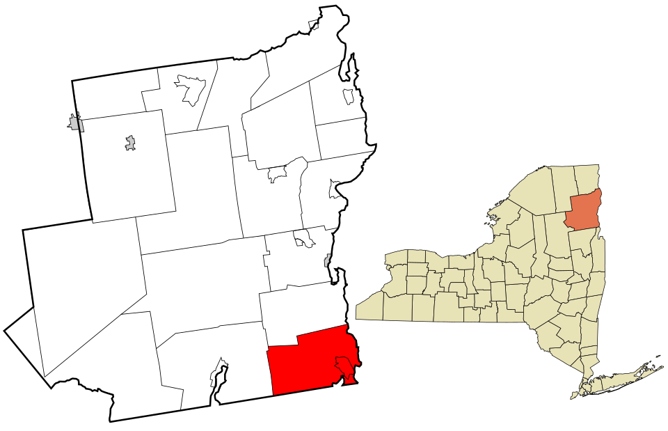 Locator map of Ticonderoga