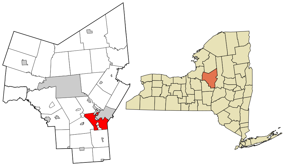 Locator map of New Hartford