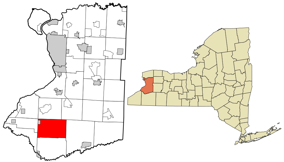 Locator map of North Collins