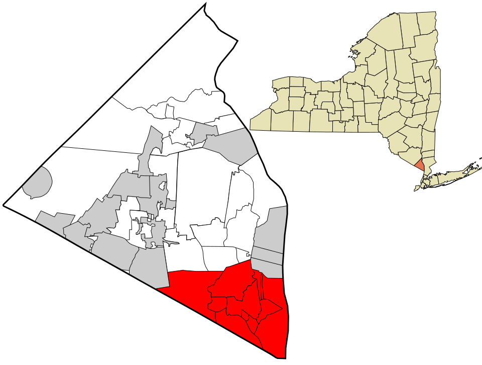 Locator map of Orangetown
