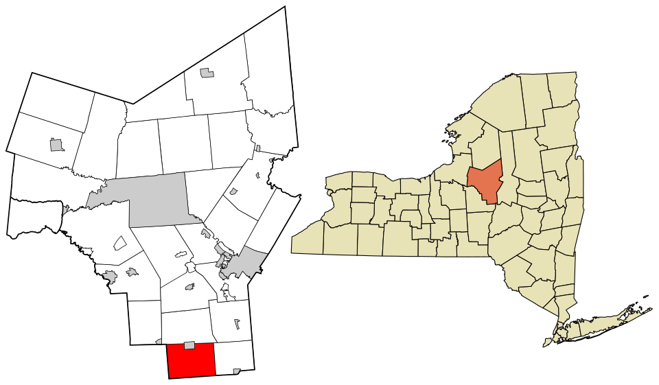 Locator map of Sangerfield