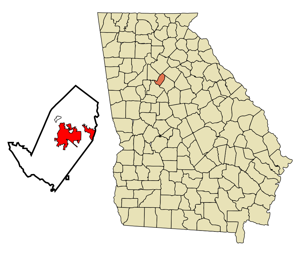 Locator map of Conyers
