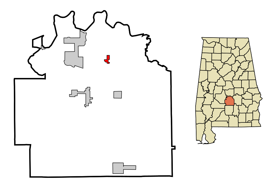 Locator map of Lowndesboro
