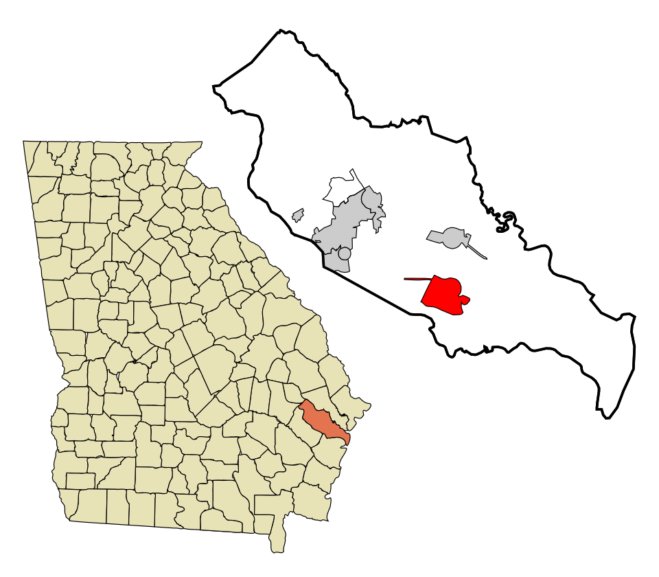 Locator map of Riceboro