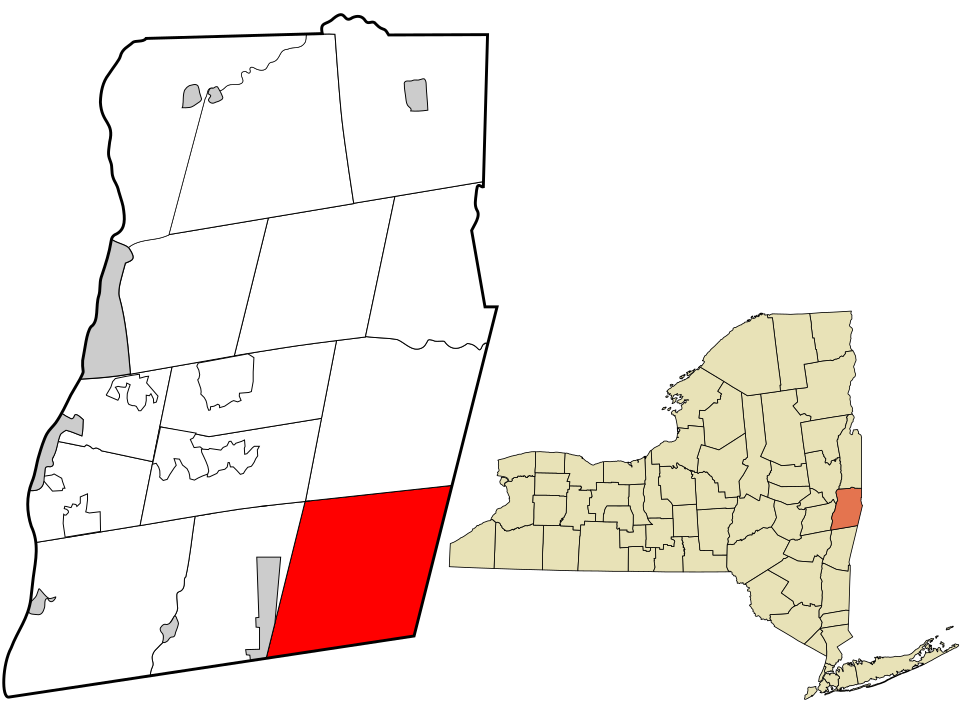 Locator map of Stephentown
