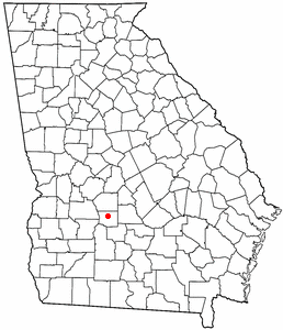 Locator map of Cordele