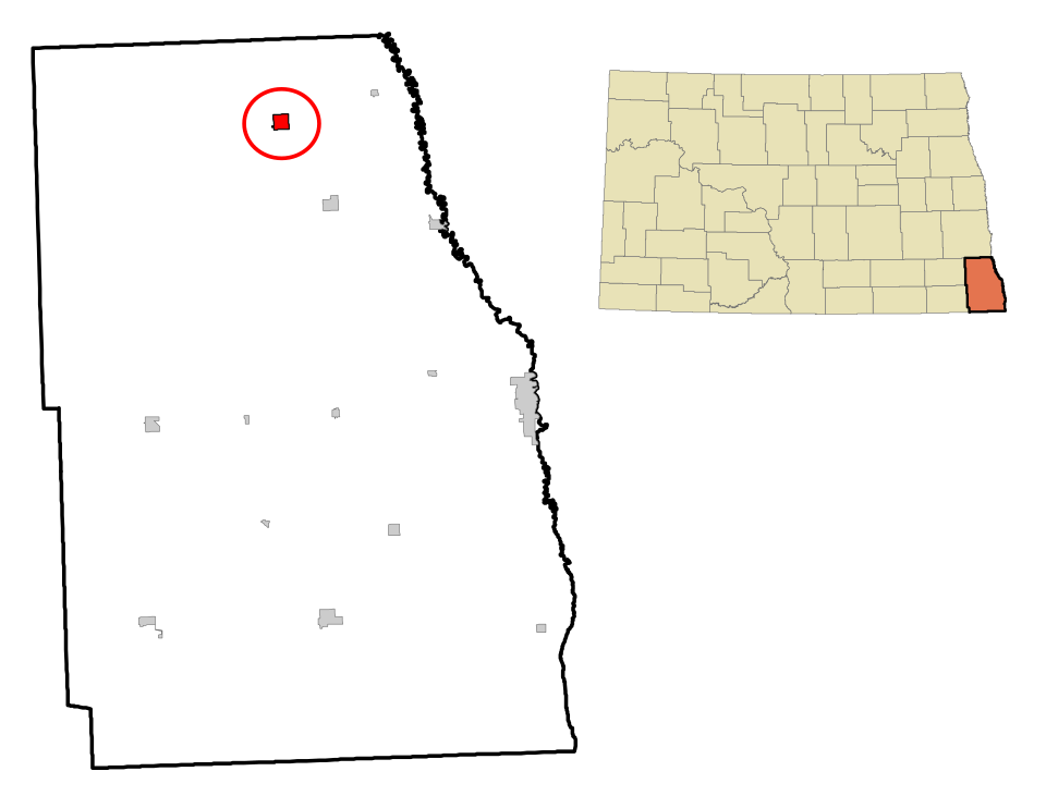 Locator map of Walcott