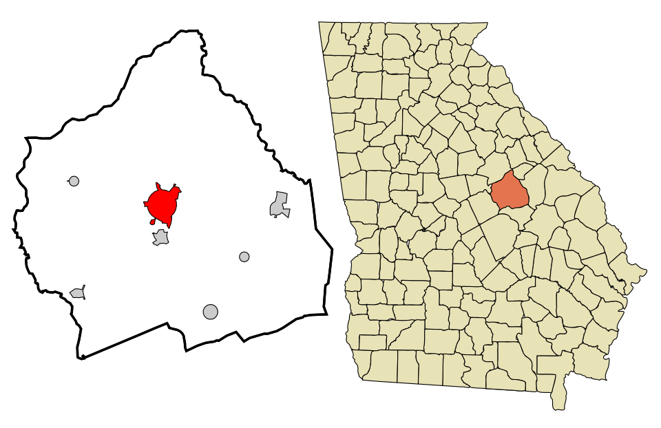 Map of Sandersville