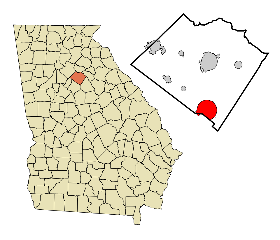Locator map of Social Circle