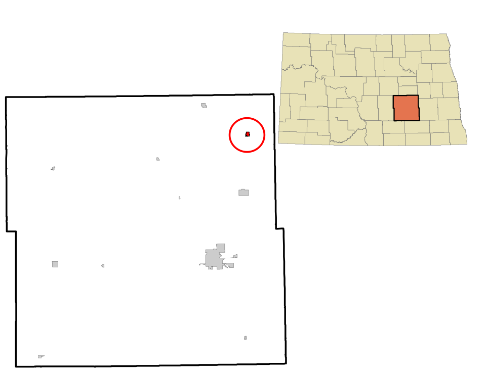 Locator map of Courtenay