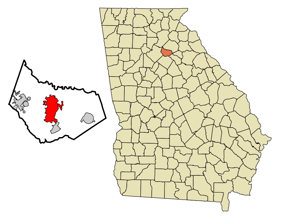 Locator map of Winder