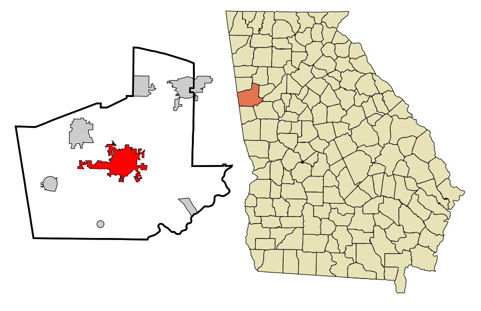 Locator map of Carrollton