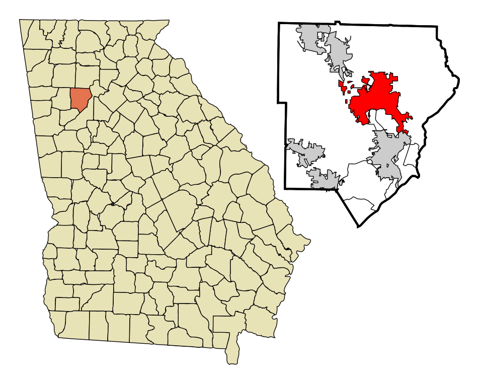 Locator map of Marietta