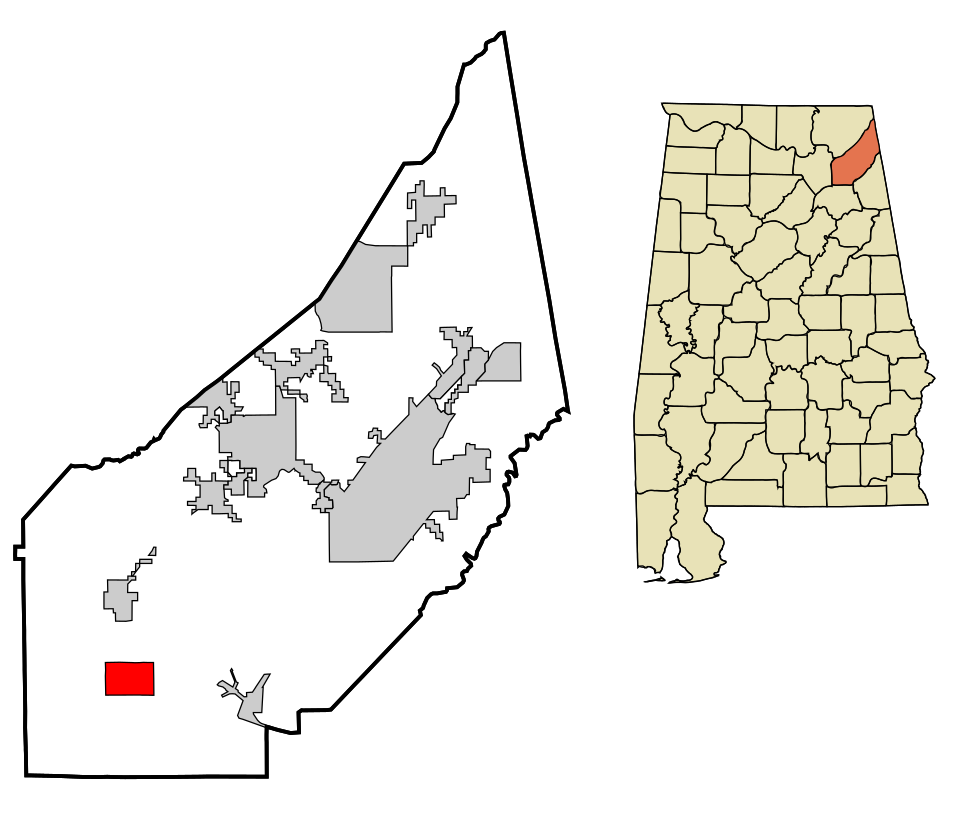 Locator map of Crossville