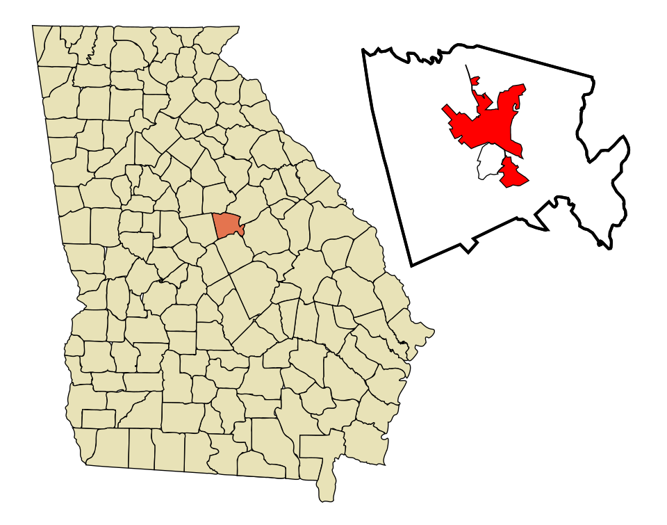 Map of Milledgeville