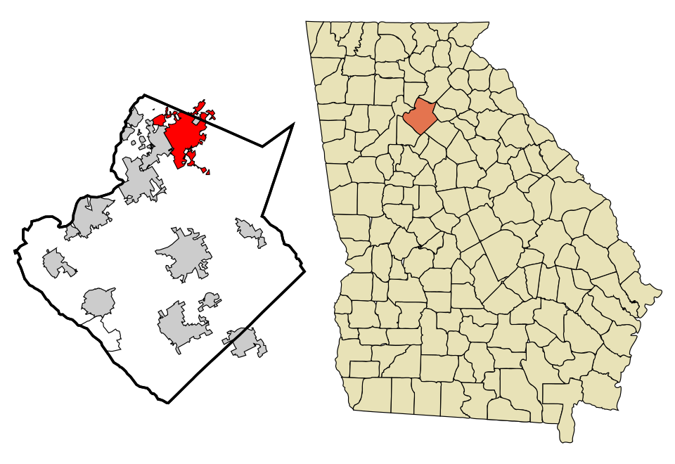 Locator map of Buford