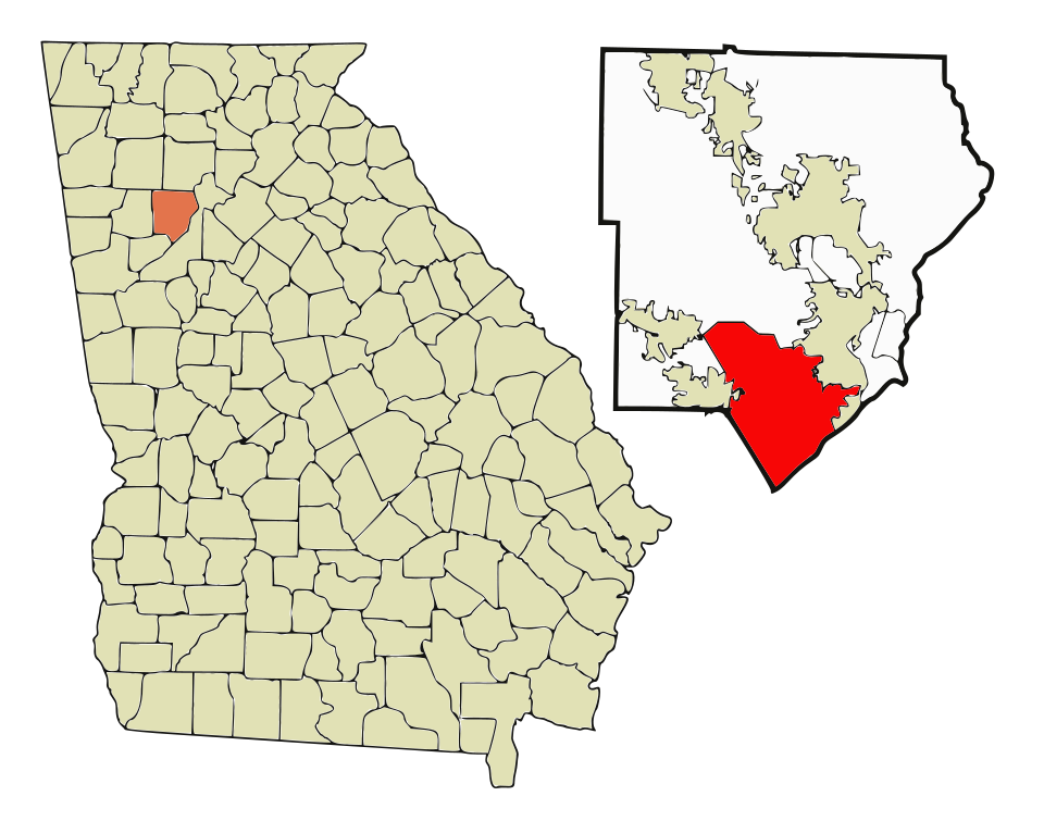 Locator map of Mableton