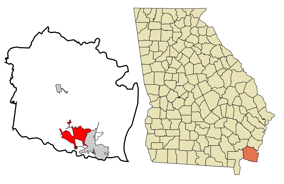Locator map of Kingsland