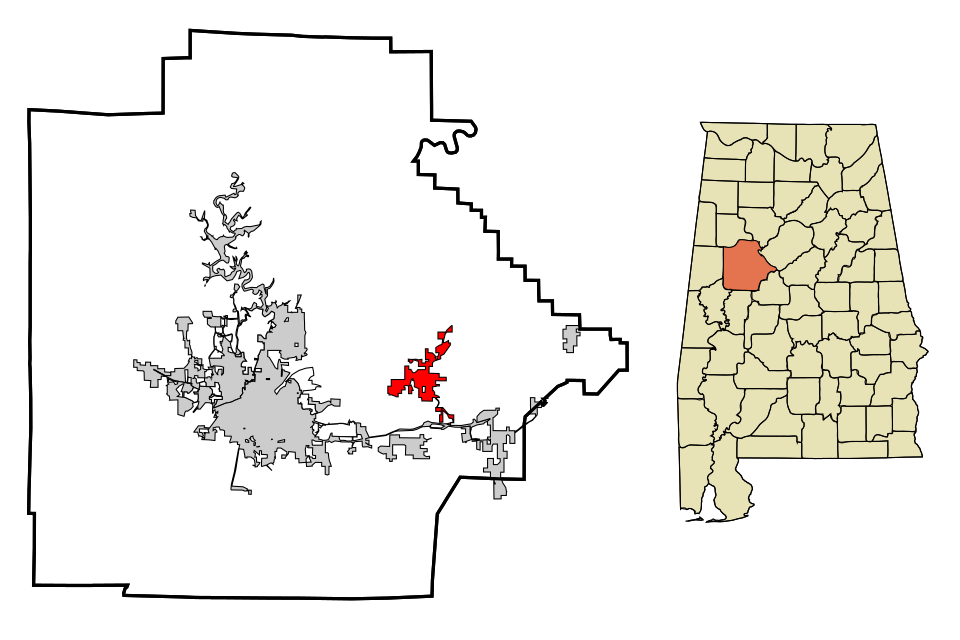 Locator map of Brookwood
