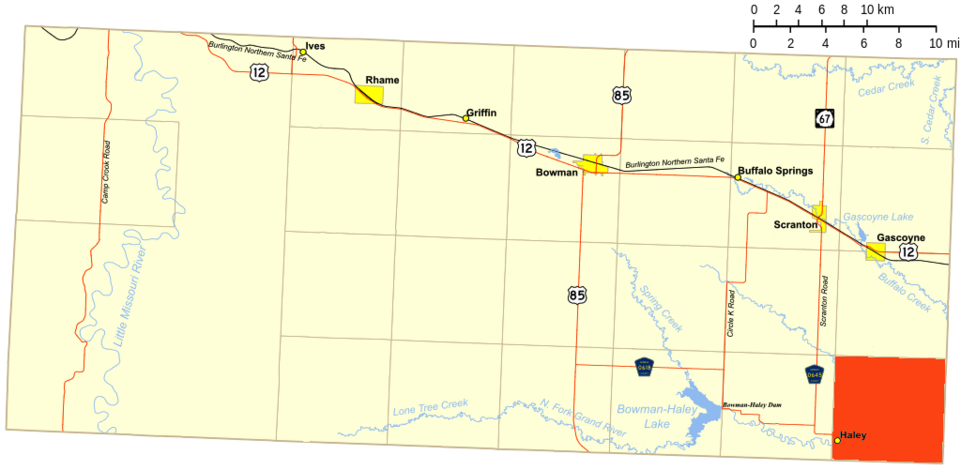 Locator map of Haley