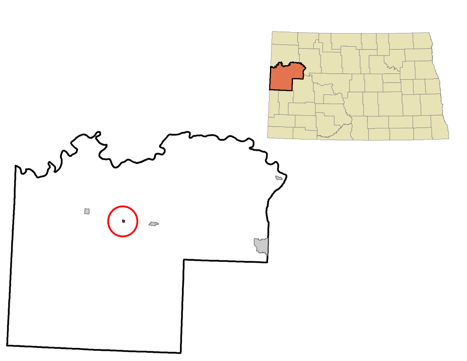 Locator map of Arnegard