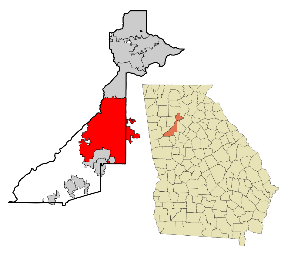 Locator map of Atlanta