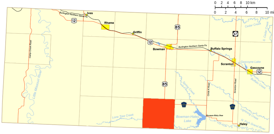 Locator map of Ladd