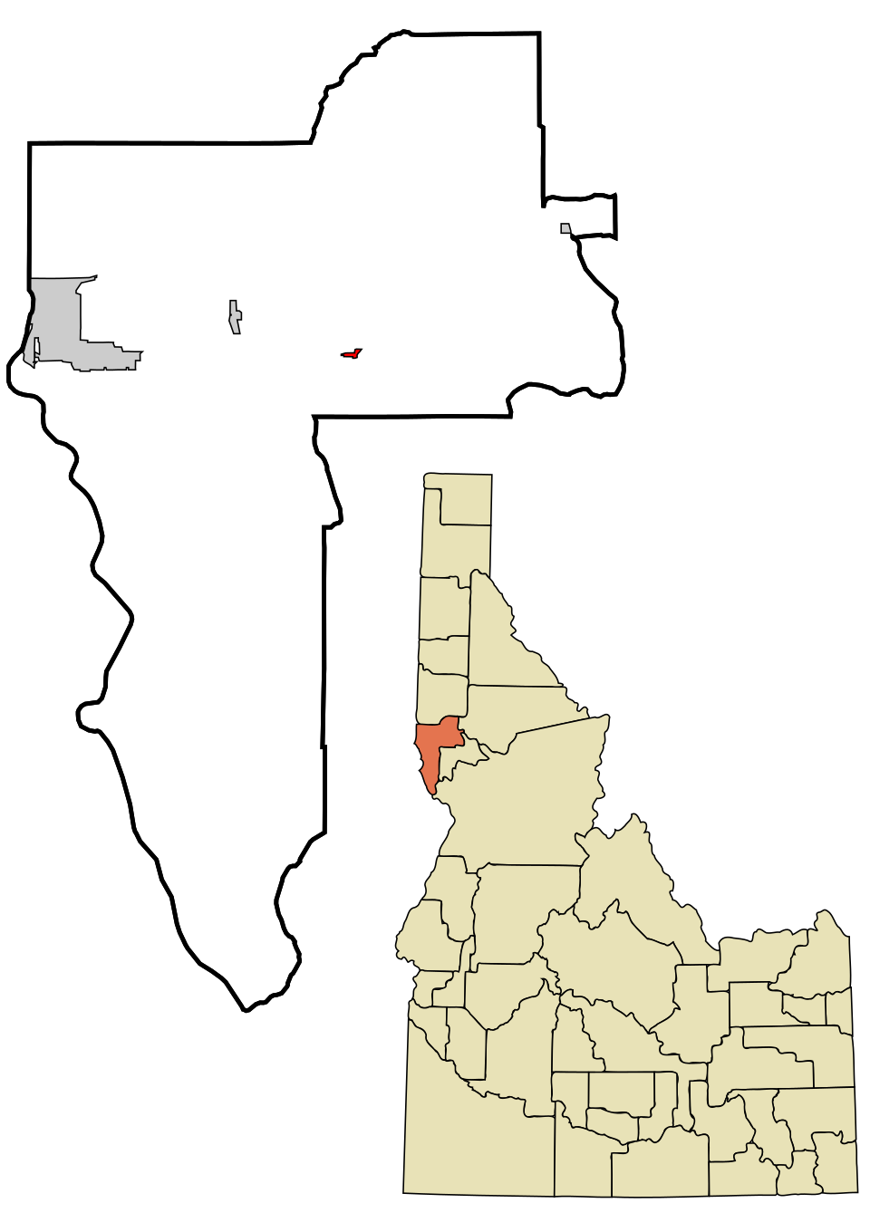 Locator map of Culdesac