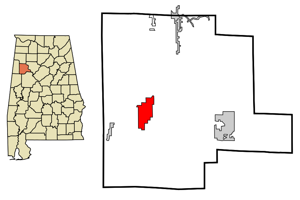 Locator map of Fayette