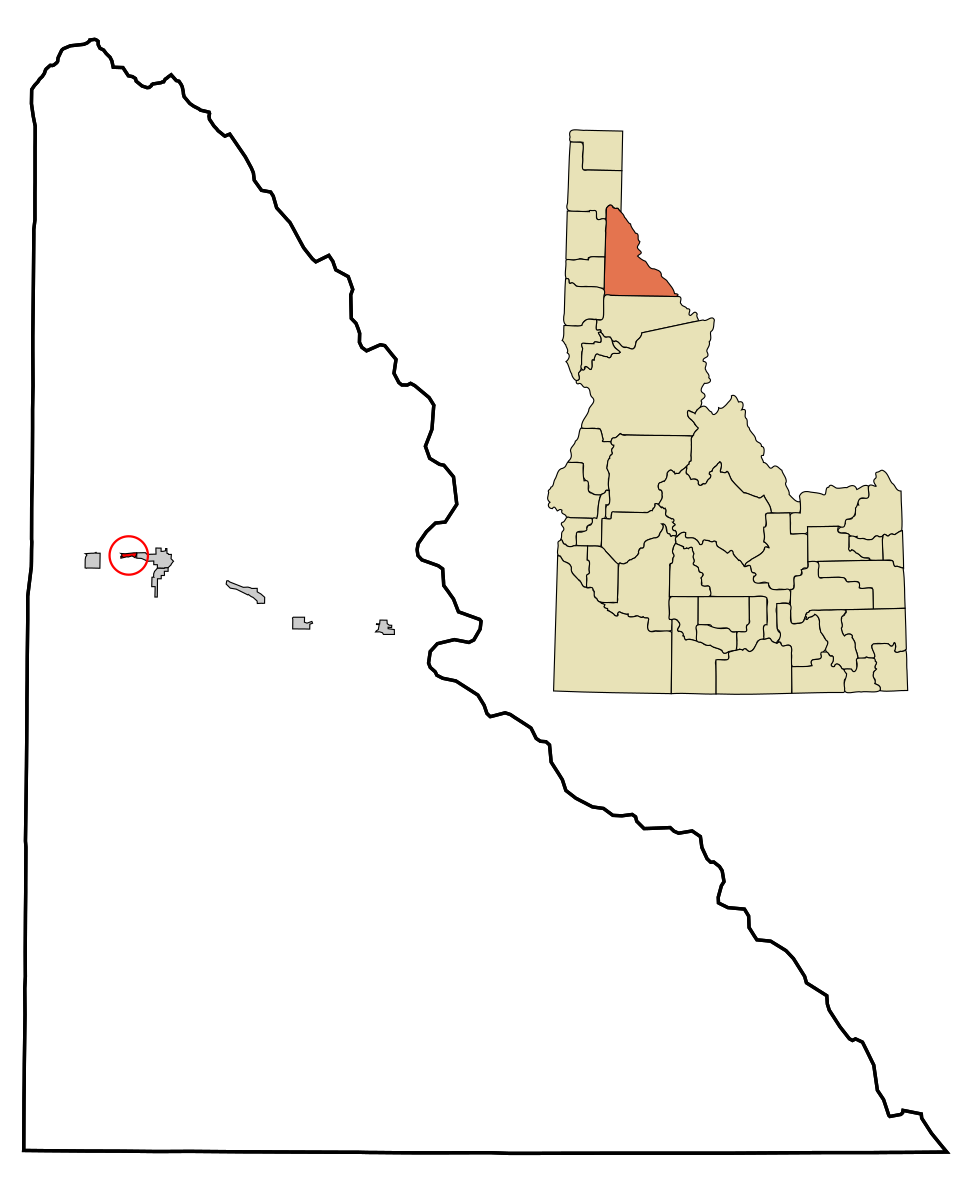 Locator map of Smelterville