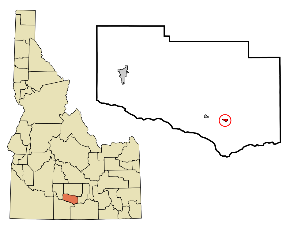 Locator map of Hazelton
