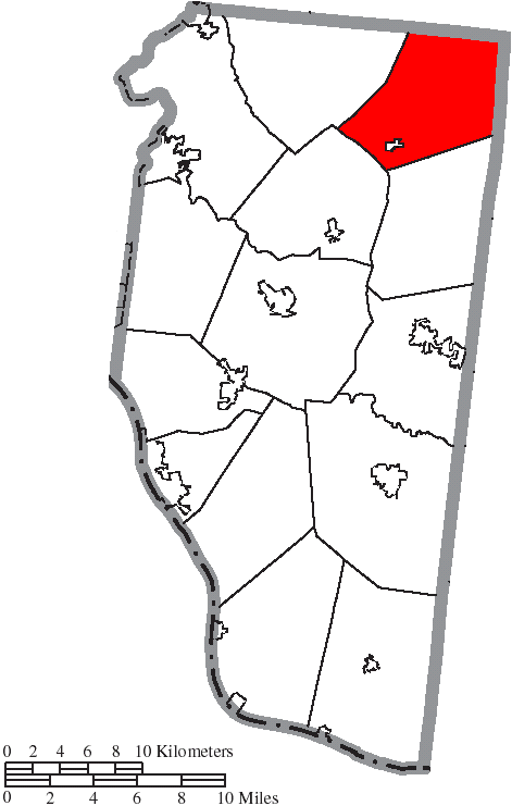 Locator map of Wayne
