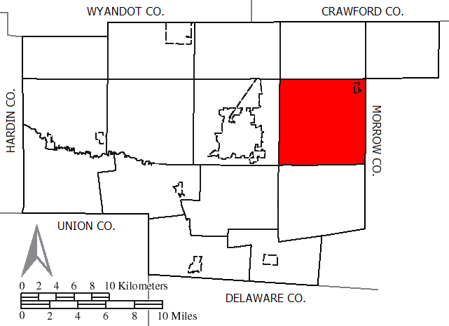 Locator map of Claridon