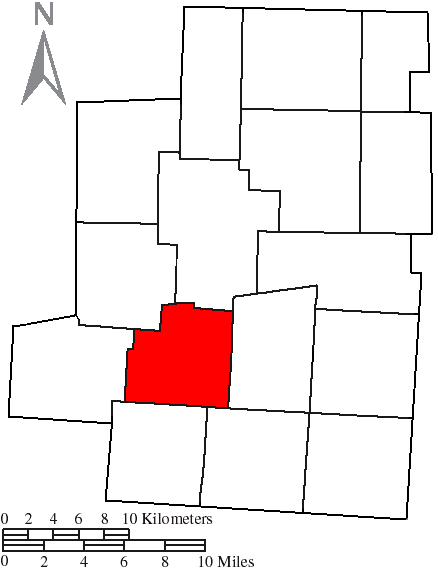 Locator map of Lincoln