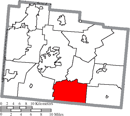 Locator map of Caesarscreek