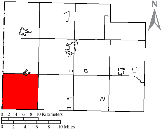 Locator map of Benton