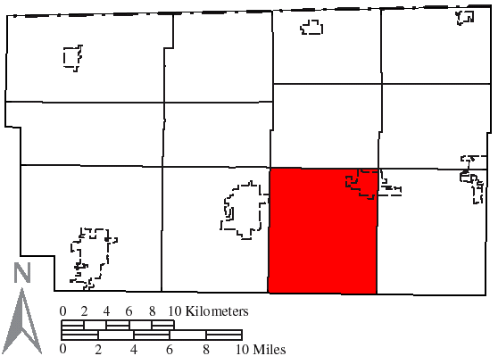 Locator map of York