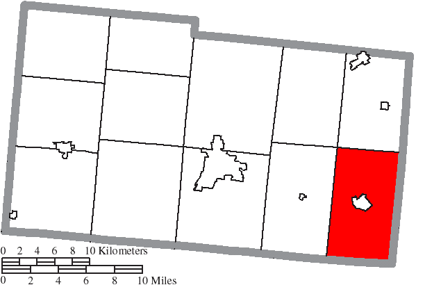 Locator map of Goshen