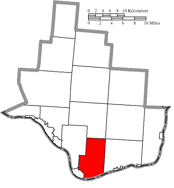 Locator map of Fayette