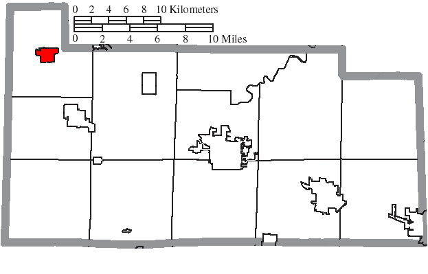 Locator map of Woodville