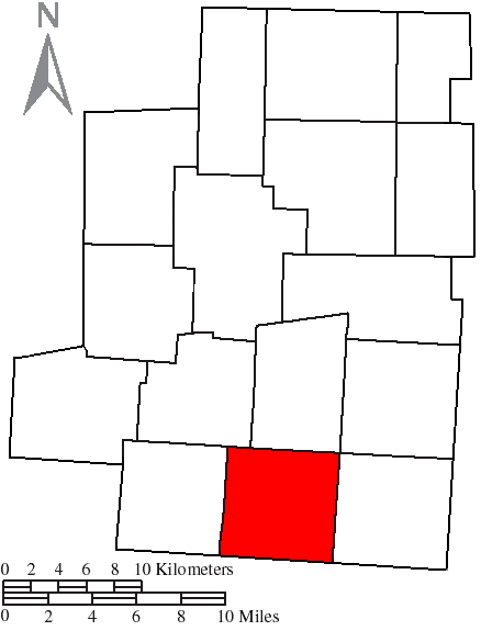 Locator map of Bennington