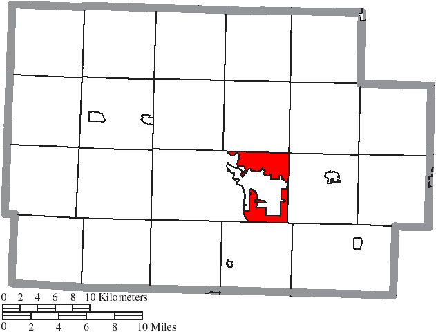 Locator map of Tuscarawas
