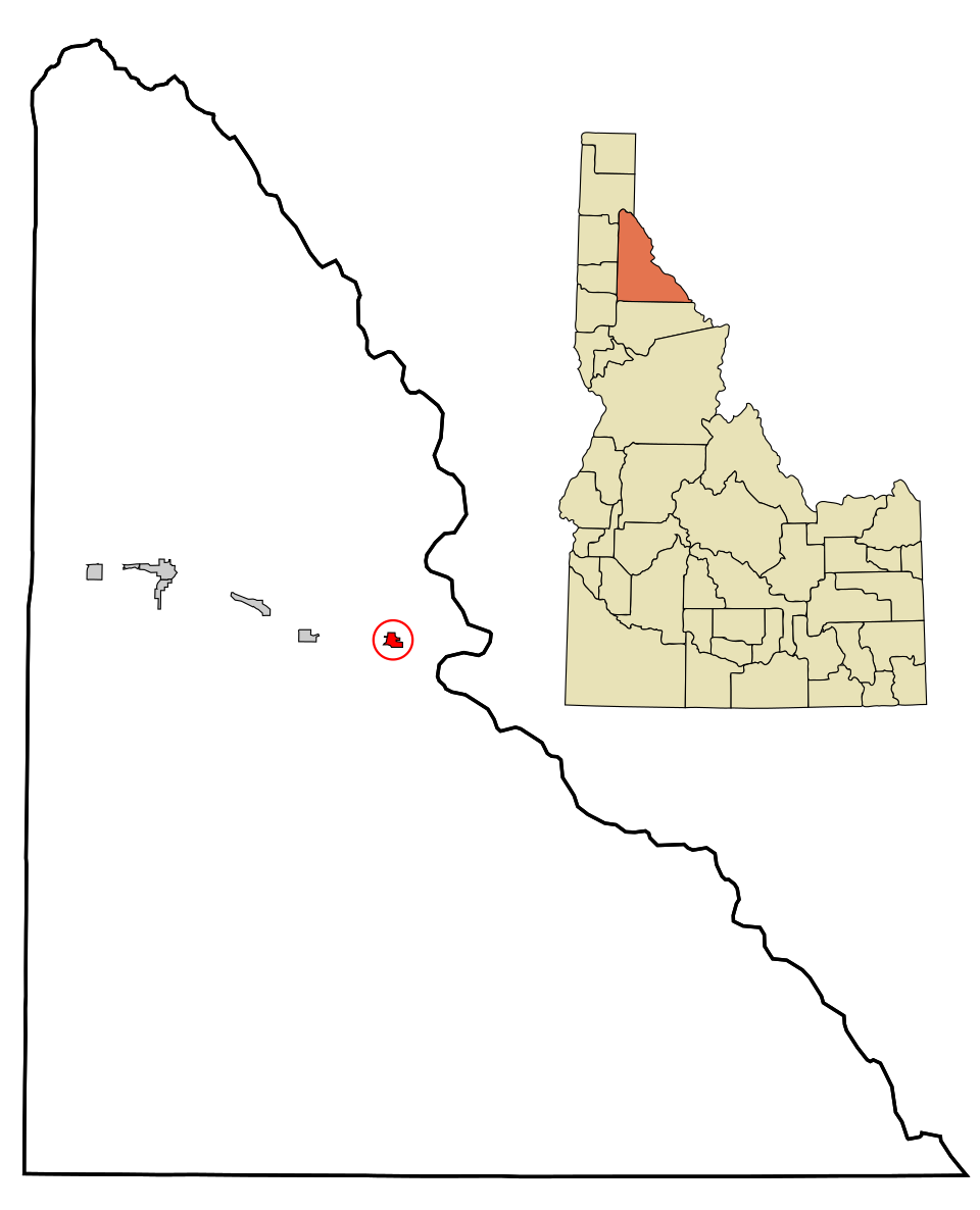 Locator map of Mullan