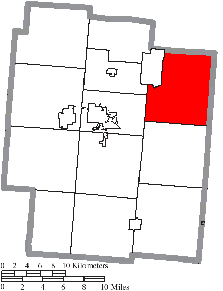 Locator map of Milton