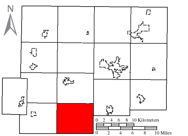 Locator map of Sugar Creek