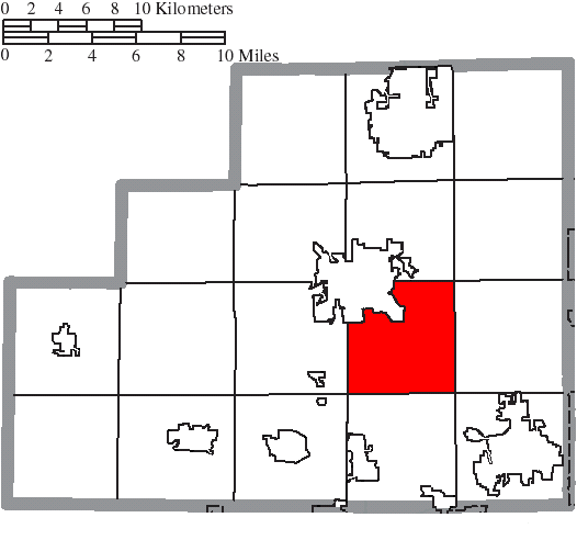 Locator map of Montville
