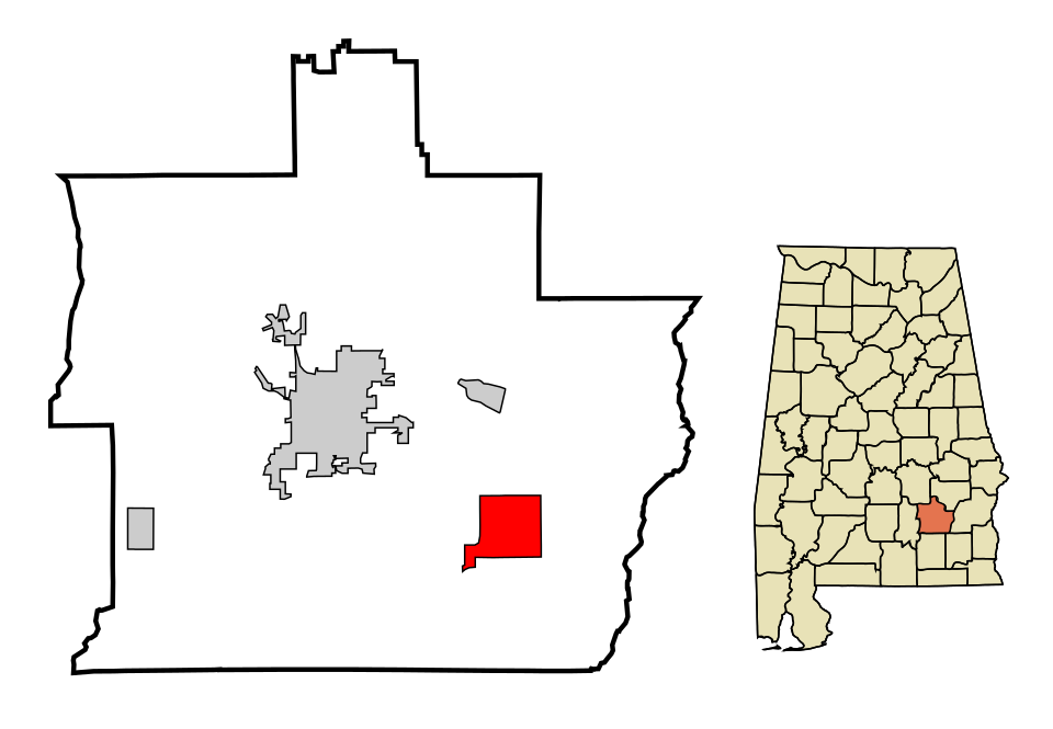 Locator map of Brundidge