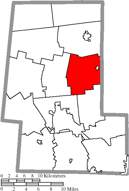 Locator map of Leesburg